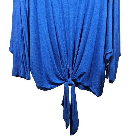 Karen Kane Mesa Blues Tie Front Dolman Top NWT Size XL - Picture 3 of 9